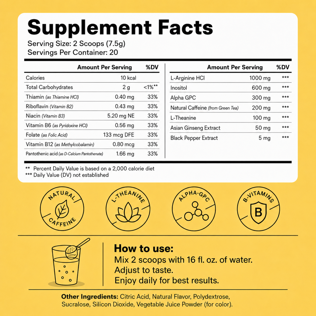 Supplement facts
