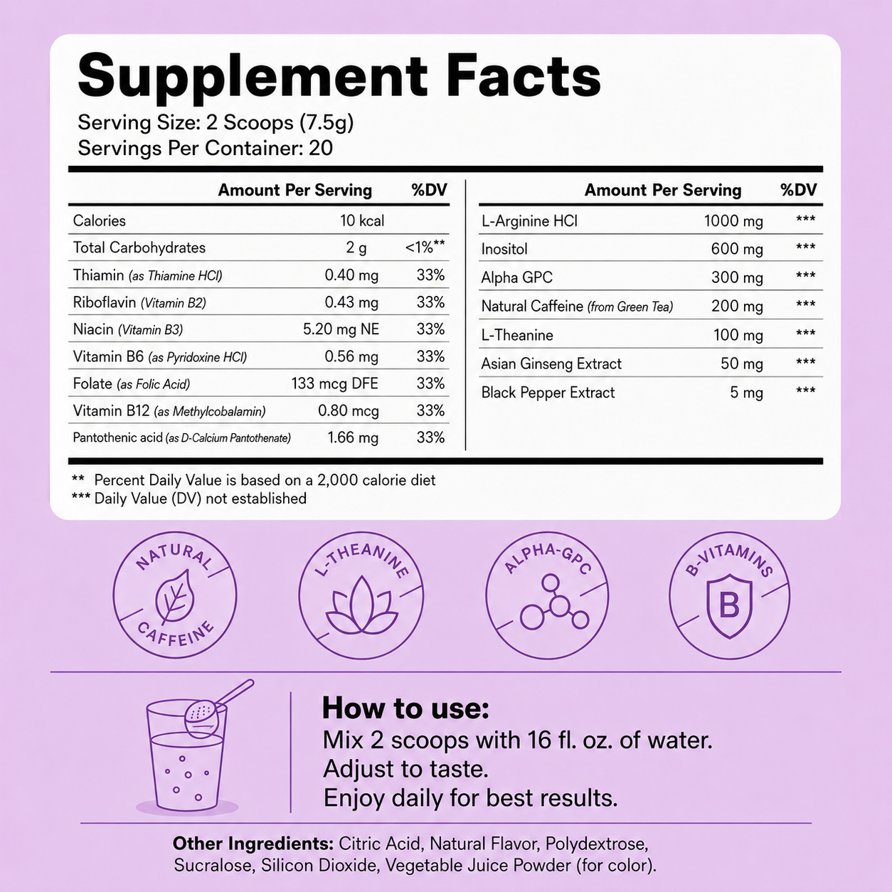 Supplement facts