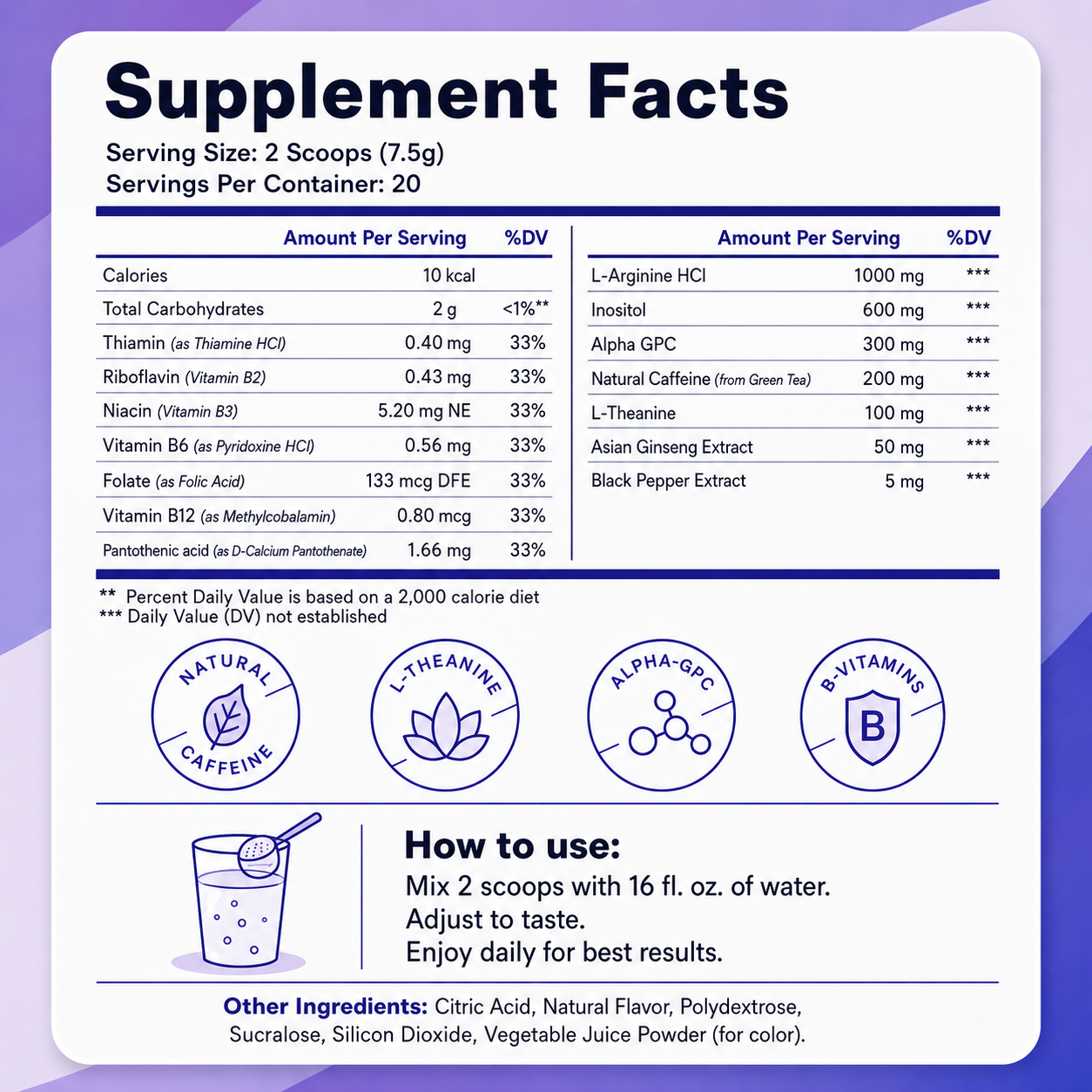 Supplement facts